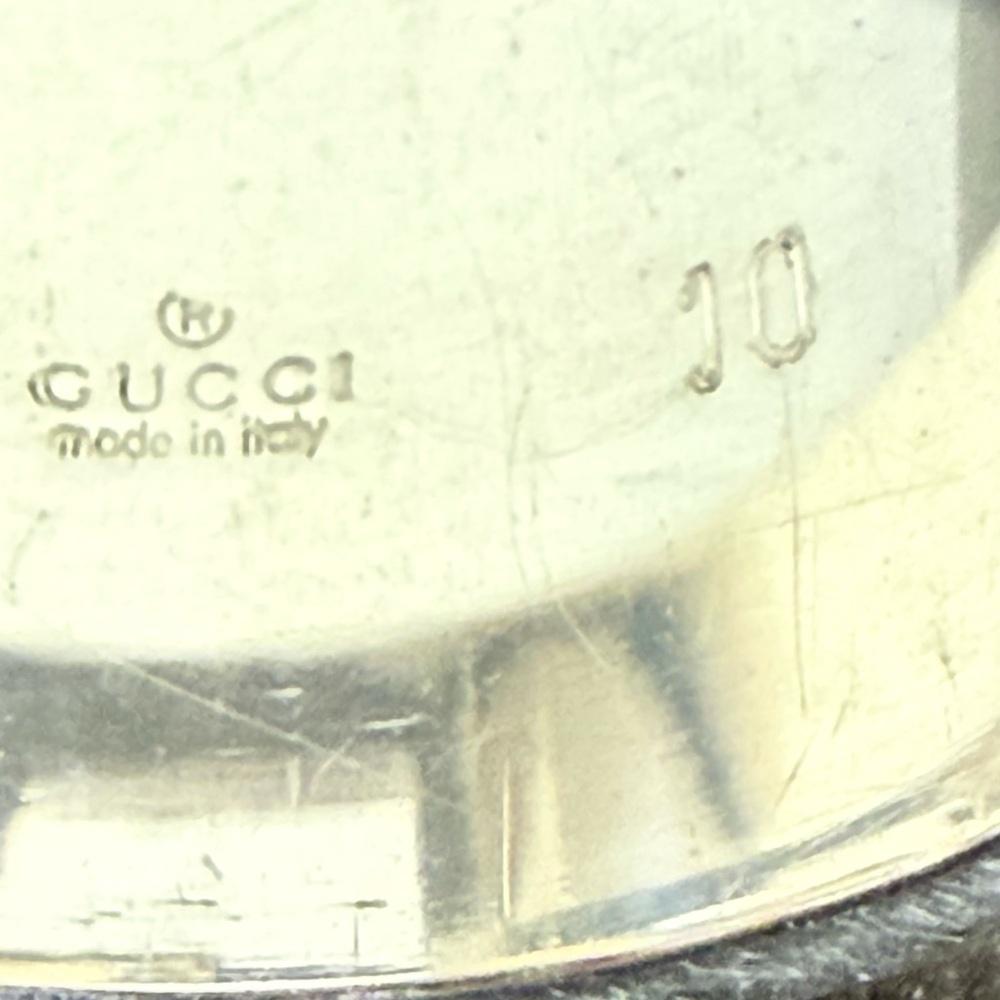 GUCCI Wide Cutout G 925 Silver Ring - Picture 8 of 9
